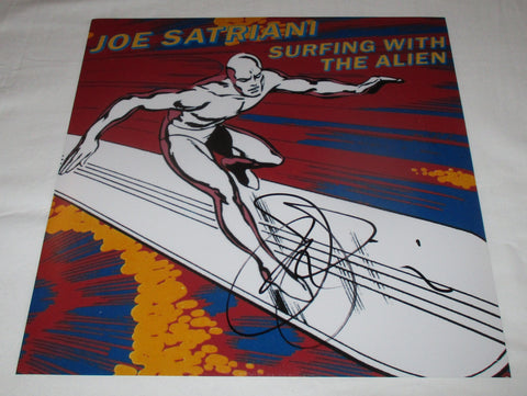 JOE SATRIANI SIGNED SURFING WITH THE ALIEN 12X12 PHOTO