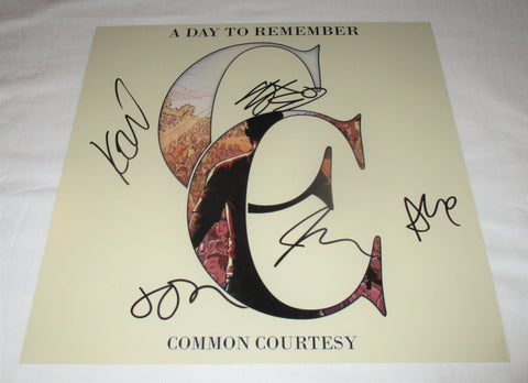 A DAY TO REMEMBER SIGNED COMMON COURTESY 12X12 PHOTO