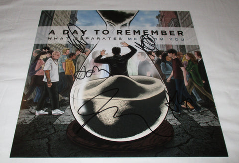 A DAY TO REMEMBER SIGNED WHAT SEPARATES ME FROM YOU 12X12 PHOTO