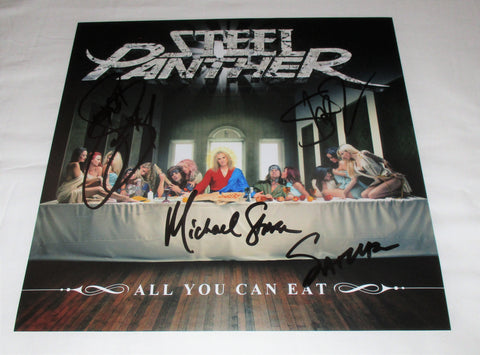 STEEL PANTHER SIGNED ALL YOU CAN EAT 12X12 PHOTO