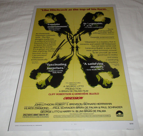 GENEVIEVE BUJOLD SIGNED OBSESSION 12X18 MOVIE POSTER