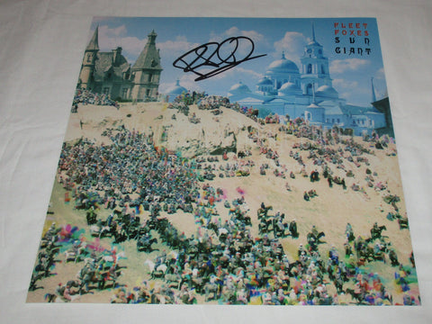 ROBIN PECKNOLD SIGNED FLEET FOXES SUN GIANT 12X12 PHOTO