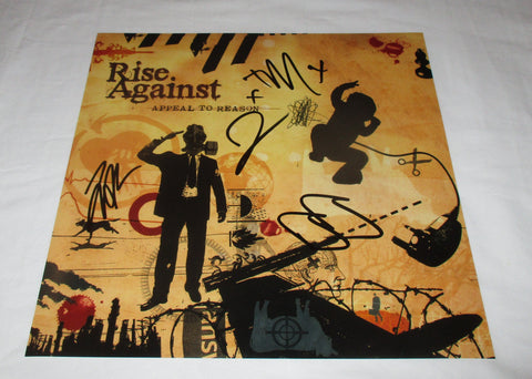 RISE AGAINST SIGNED APPEAL TO REASON 12X12 PHOTO