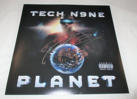 TECH N9NE SIGNED PLANET 12X12 PHOTO