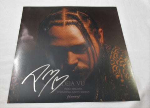 POST MALONE SIGNED DEJA VU 12X12 PHOTO