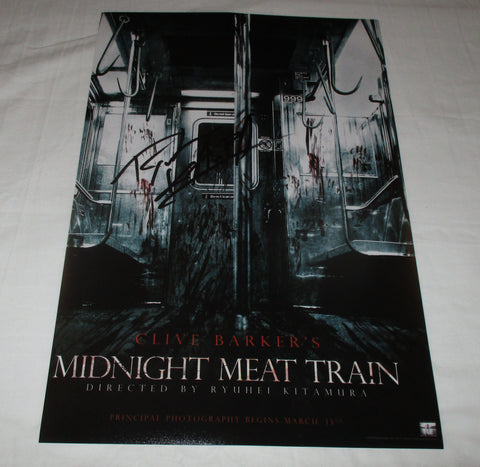 RYUHEI KITAMURA SIGNED THE MIDNIGHT MEAT TRAIN 12X18 MOVIE POSTER 2