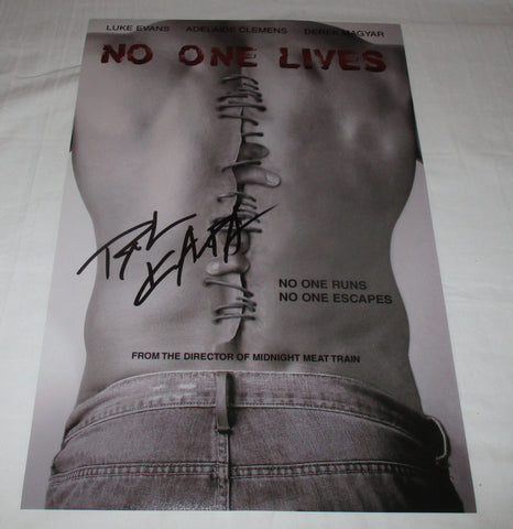 RYUHEI KITAMURA SIGNED NO ONE LIVES 12X18 MOVIE POSTER 2