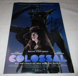 JASON SUDEIKIS SIGNED COLOSSAL 12X18 MOVIE POSTER