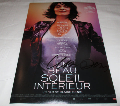 CLAIRE DENIS SIGNED UN BEAU SOLEIL INTERIEUR 12X18 MOVIE POSTER