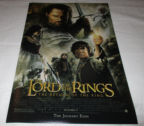 VIGGO MORTENSEN SIGNED LORD OF THE RINGS RETURN OF THE KING 12X18 MOVIE POSTER