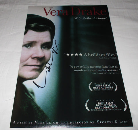 MIKE LEIGH SIGNED VERA DRAKE 12X18 MOVIE POSTER