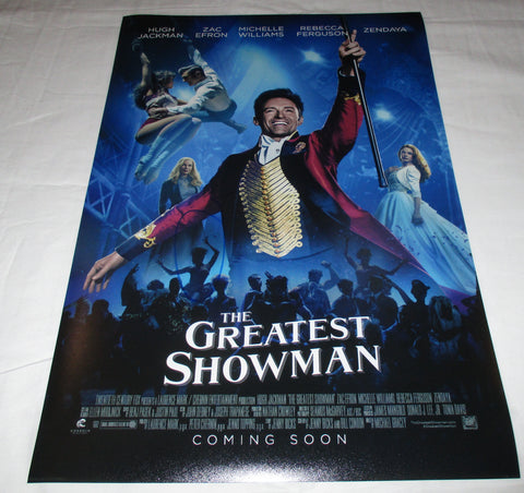 HUGH JACKMAN SIGNED THE GREATEST SHOWMAN 12X18 MOVIE POSTER