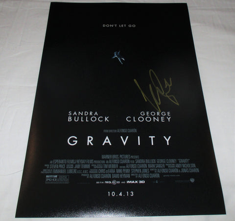ALFONSO CUARON SIGNED GRAVITY 12X18 MOVIE POSTER 2