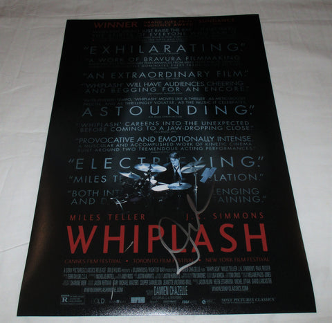 DAMIEN CHAZELLE SIGNED WHIPLASH 12X18 MOVIE POSTER