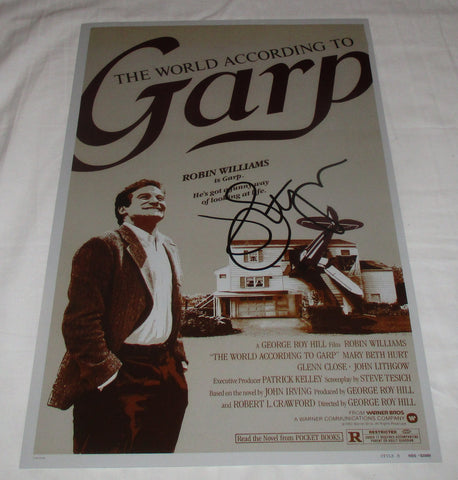 JOHN LITHGOW SIGNED THE WORLD ACCORDING TO GARP 12X18 MOVIE POSTER