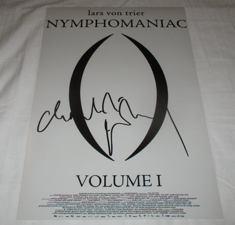 CHARLOTTE GAINSBOURG SIGNED NYMPHOMANIAC 12X18 MOVIE POSTER