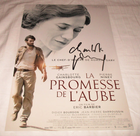 CHARLOTTE GAINSBOURG SIGNED LA PROMESSE DE L'AUBE 12X18 MOVIE POSTER