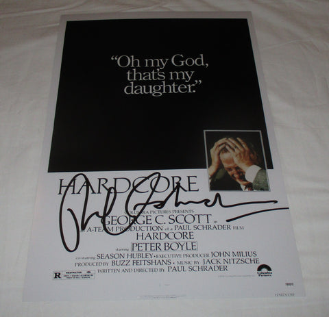 PAUL SCHRADER SIGNED HARDCORE 12X18 MOVIE POSTER