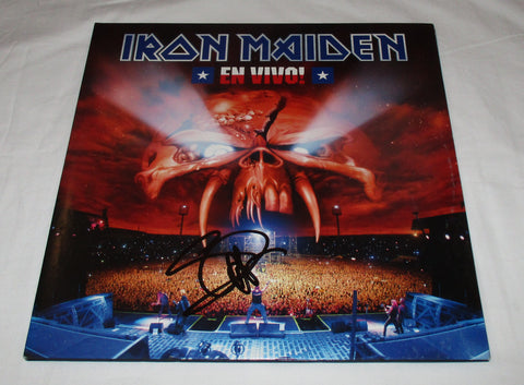 STEVE HARRIS SIGNED IRON MAIDEN EN VIVO! VINYL RECORD