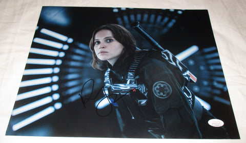 FELICITY JONES SIGNED ROGUE ONE: A STAR WARS STORY 11X14 PHOTO JSA