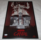 SISSY SPACEK SIGNED CARRIE 12X18 MOVIE POSTER JSA