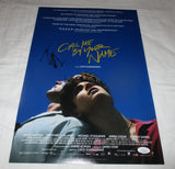 TIMOTHEE CHALAMET & ARMIE HAMMER SIGNED CALL ME BY YOUR NAME 12X18 MOVIE POSTER JSA