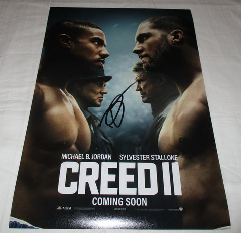 DOLPH LUNDGREN SIGNED CREED II 12X18 MOVIE POSTER
