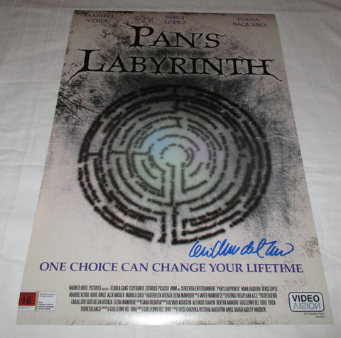 GUILLERMO DEL TORO SIGNED PAN'S LABYRINTH 12X18 MOVIE POSTER