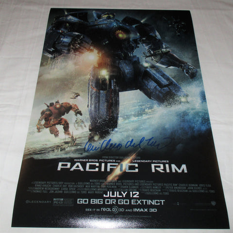 GUILLERMO DEL TORO SIGNED PACIFIC RIM 12X18 MOVIE POSTER 3