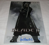 GUILLERMO DEL TORO SIGNED BLADE II 12X18 MOVIE POSTER