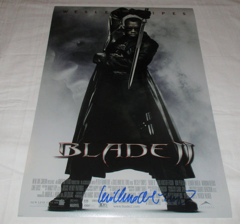GUILLERMO DEL TORO SIGNED BLADE II 12X18 MOVIE POSTER