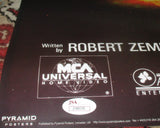 MICHAEL J FOX SIGNED BACK TO THE FUTURE FULL SIZE 24X36 MOVIE POSTER JSA