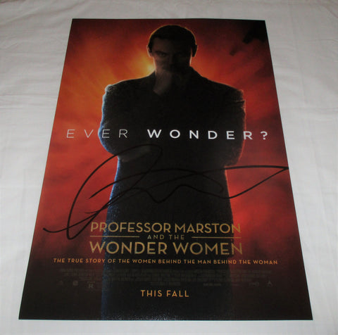 LUKE EVANS SIGNED PROFESSOR MARSTON AND THE WONDER WOMEN 12X18 MOVIE POSTER