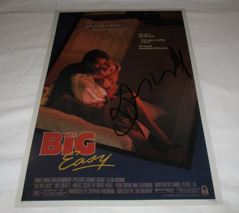 DENNIS QUAID SIGNED THE BIG EASY 12X18 MOVIE POSTER