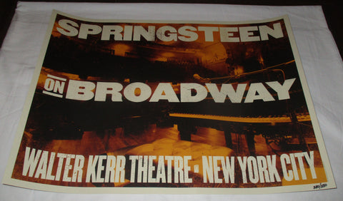 BRUCE SPRINGSTEEN ON BROADWAY LIMITED EDITION POSTER