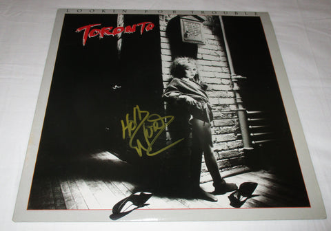 HOLLY WOODS SIGNED TORONTO LOOKIN FOR TROUBLE VINYL RECORD