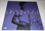 IGGY POP SIGNED CRY FOR LOVE VINYL RECORD BAS BECKETT