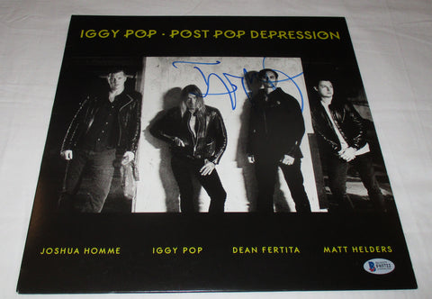 IGGY POP SIGNED POST POP DEPRESSION VINYL RECORD BAS BECKETT