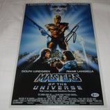 DOLPH LUNDGREN SIGNED MASTERS OF THE UNIVERSE 12X18 MOVIE POSTER BAS BECKETT