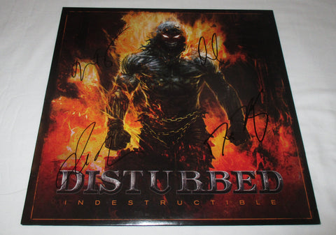 DISTURBED SIGNED INDESTRUCTIBLE VINYL RECORD JSA