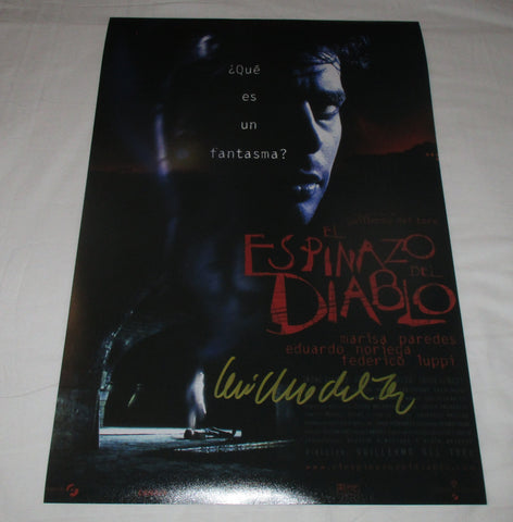 GUILLERMO DEL TORO SIGNED EL ESPINAZO DEL DIABLO 12X18 MOVIE POSTER