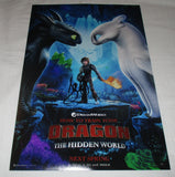 JAY BARUCHEL SIGNED HOW TO TRAIN YOUR DRAGON THE HIDDEN WORLD 12X18 MOVIE POSTER