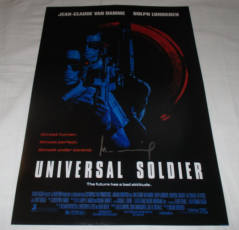 ROLAND EMMERICH SIGNED UNIVERSAL SOLDIER 12X18 MOVIE POSTER