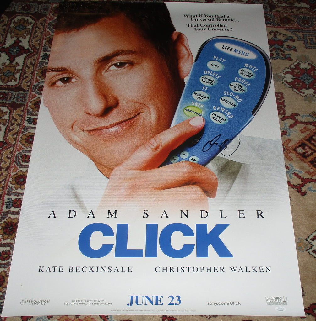 ADAM SANDLER SIGNED CLICK FULL SIZE 27X40 MOVIE POSTER JSA – Overtime ...