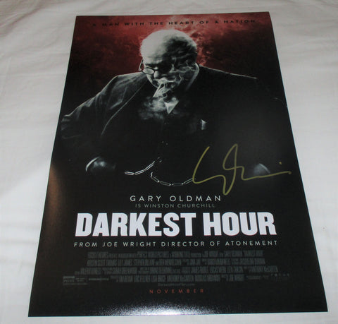 GARY OLDMAN SIGNED DARKEST HOUR 12X18 MOVIE POSTER