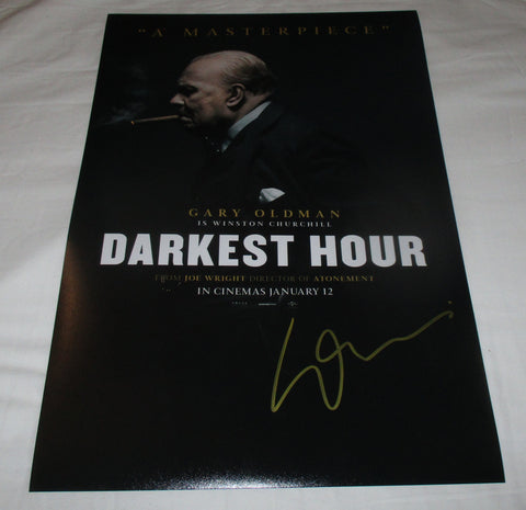 GARY OLDMAN SIGNED DARKEST HOUR 12X18 MOVIE POSTER 2