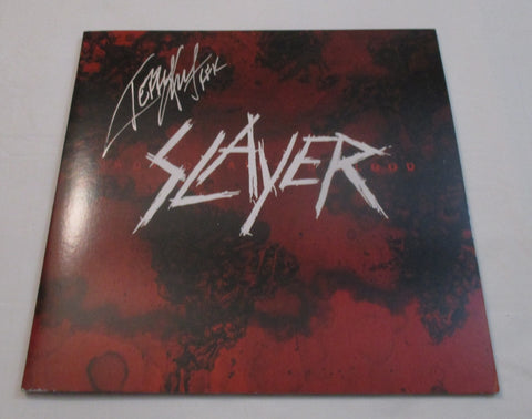 KERRY KING SIGNED SLAYER WORLD PAINTED BLOOD VINYL RECORD