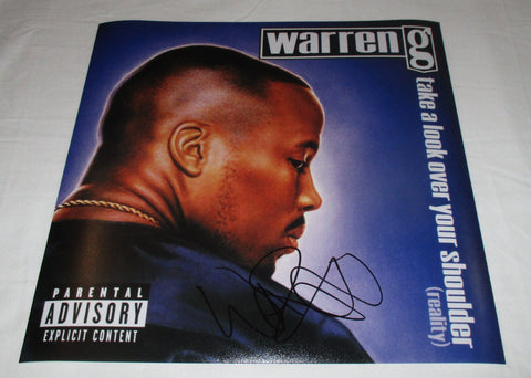 WARREN G SIGNED TAKE A LOOK OVER YOUR SHOULDER 12X12 PHOTO