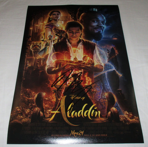 MENA MASSOUD SIGNED ALADDIN 12X18 MOVIE POSTER