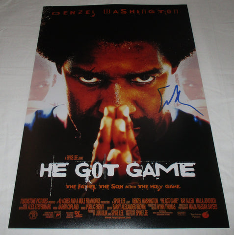 SPIKE LEE SIGNED HE GOT GAME 12X18 MOVIE POSTER